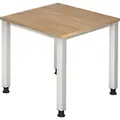 Produktbild: Hammerbacher Schreibtisch VQS08/N 4Fuß 80x80cm nussbaum
