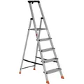 Produktbild: Euroline 22578 Stufenstehleiter mit Sicherheitsbrücke und Werkzeugablage 5 Stufen
