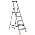 Produktbild: Euroline 22578 Stufenstehleiter mit Sicherheitsbrücke und Werkzeugablage 5 Stufen