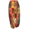 Produktbild: GURU SHOP Patchwork Stonewash Yogahose, Unisex Goa Baumwoll Hose - Orange, Herren, Baumwolle, Size:XXL