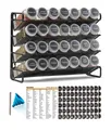 Produktbild: GewürzregalOrganizer mit Gewürzgläsern, 386 Gewürzetiketten, Kreidemarker und...