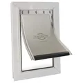 Produktbild: Staywell Hundetür 640 Aluminium 50x32,9cm weiß für kleine Hunde, 2-Wege Schloss