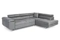 Produktbild: COMFORTINO FURNITURE Ecksofa mit Schlaffunktion PASTI L-Form, Sofa Couch mit Bettkasten, 3-Sitzer Eckcouch, Schlafsofa für Wohnzimmer, Big Sofa Couch mit Schlaffunktion (Hellgrau, Ottomane Rechts)