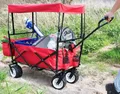 Produktbild: NEU Faltbarer Bollerwagen Dach Offroad Räder für Ausflüge Picknick Gepäck Kinder