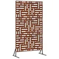 Produktbild: vidaXL Sichtschutz Grau 100 x 50 x 180 cm Wetterfeststahl, Moderner Sichtschutz für Garten und Terrasse, Outdoor Raumteiler, rechteckiges Stahlpaneel