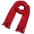 Produktbild: DonDon Schal Damen Winter Wollschal Winterschal groß und flauschig 200 x 70 cm - Rot