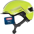 Produktbild: ABUS Urban Helm HUD-Y - mit magnetischem,aufladbarem LED-Rücklicht & Magnetverschluss - cooler Fahrradhelm für den Alltag - Damen und Herren - Gelb Glänzend,Größe S,Gelb (signal yellow),S (51-55 cm)