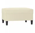 Produktbild: vidaXL Polsterhocker Fußhocker Creme 70x55x41 cm Kunstleder (1 St)
