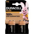 Produktbild: Duracell - Plus-9V B2 9 v Block-Batterie Alkali-Mangan 9 v 2 St.