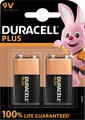 Produktbild: DURA PLUS 9V2 - Duracell Plus, Alkaline Batterie, 9-V-Block, 2er-Pack