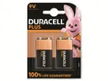 Produktbild: DURACELL Alkaline-Batterie E-Block, 6LR61, 9V, Plus, 2 Stück