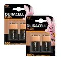 Produktbild: 2x Duracell 9V E Block Plus MN1604 E-Block 6LR61 Batterie Plus 2er Blister