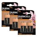 Produktbild: 3x Duracell 9V E Block Plus MN1604 E-Block 6LR61 Batterie Plus 2er Blister