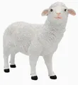 Produktbild: Dekofigur Weiß Schaf Gartenfigur wetterfeste Dekoration Tierfigur 37cm Tier