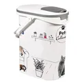 Produktbild: Curver Futterbehälter für Katzen – 10 l/4 kg – Pets Collection – luftdichte Aufbewahrung geruchshemmend für Katzenfutter – 19 x 30 x 35 cm, Weiß