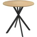 Produktbild: HOMCOM Esstisch Spanplatte Stahl 80L x 80B x 75H cm Eiche