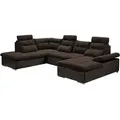 Produktbild: Mid.you Wohnlandschaft, Dunkelbraun, Textil, Füllung: Schaumstoff, Ottomane links, U-Form, 324x218 cm, Made in EU, Typenauswahl, Stoffauswahl, seitenverkehrt erhältlich, Wohnzimmer, Sofas & Couches, Wohnlandschaften, Wohnlandschaften in U-Form