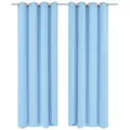 Produktbild: Verdunkelungsvorhänge 2 Stk. Mit Metallösen 135 X 175 Cm Türkis Vidaxl