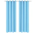 Produktbild: vidaXL Gardine 2 Stück Verdunkelungsvorhänge 2 Stk mit Metallösen 135x175 cm Türkis