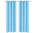 Produktbild: vidaXL Vorhang Verdunkelungsvorhänge 2 Stk. mit Metallösen 135 x 175 cm Türkis (2 St)