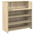 Produktbild: vidaXL Empfangstheke Sonoma-Eiche 100x50x103,5 cm Holzwerkstoff, Empfangstresen, Salon Empfangstheke, Kassentheke, Empfangstisch, Büro Empfangstheke