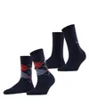 Produktbild: Burlington Damen Socken Everyday Mix Multipack W So Baumwolle gemustert 2 Paar, Blau Marine 6120, 36-41