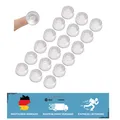 Produktbild: 18 Stück 22mm Transparente Gummipuffer - Selbstklebende Tür- & Wandschutzstopper