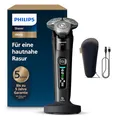 Produktbild: Philips Rasierer i9000, Elektrischer Nass-und Trockenrasierer für Herren mit integriertem Trimmer, schwarz, Ladestation und Reiseetui (Modell X9000/10)