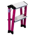 Produktbild: KRAUSE Klapptritt MONTO Rolly pink 2x 2 Stufen, H: 55,0 cm