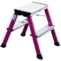 Produktbild: KRAUSE Klapptritt MONTO Rolly pink 2x 2 Stufen, H: 55,0 cm