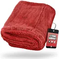 Produktbild: Nuke Guys Gamma Dryer XXL | Ultra saugstarkes Trockentuch 1400 GSM rot 50x80cm | Fusselfrei, abgerundete sanfte Fasern, kratzerfrei, extra groß | Premium Mikrofasertuch für Auto Motorrad Fahrrad