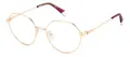 Produktbild: POLAROID Oval Metall Brillen in Gold Copper für Damen, Brille mit Sehstärke, optional mit Sonnenbrillen tönung oder Blaulichtfilter (Modell PLD D490/G)