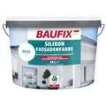 Produktbild: BAUFIX professional Silikon Fassadenfarbe weiss, 10 Liter, Außenwand Farbe, selbstreinigend mit Lotuseffekt, dauerhaft weiß, mit Anti-Grün Algenschutz