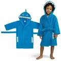 Produktbild: celodoro Kinderbademantel Kinder Bademantel mit Kapuze & Motiv für Mädchen & Jungen blau 86-92