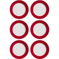 Produktbild: Frühstücksteller, Dessertteller, Serie Doppio, rot, 6 Stück, 6 Stück - Rot