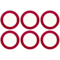 Produktbild: Ritzenhoff & Breker Doppio Dessertteller, 6er Set, Kuchenteller, Frühstücksteller, Porzellan, Rot, Ø 20 cm, 515589