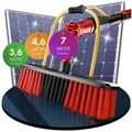 Produktbild: BoomDing Reinigungsbürste Teleskopstange mit Wasseranschluss 3,6, 4,6 oder 7 Meter mit Bürste, Reinigung von, PV Anlage, Wintergarten, Terrasse, Solaranlage, Photovoltaik, (Solaranlage reinigen), Innenliegender Schlauch 700 cm