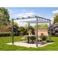 Produktbild: PRIMEYARD  3x3m Pergola in Perlgrau; mit Sonnensegel in Stone - (400100)