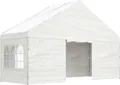 Produktbild: vidaXL Pavillon mit Dach Weiß 5,88x2,23x3,75 m Polyethylen