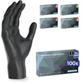 Produktbild: ARNOMED 100x Einweghandschuhe XL, Latexhandschuhe Schwarz (1x100 Stk) Einweghandschuhe puderfrei, Handschuhe Latex Einweg, Putzhandschuhe, Latex Handschuhe, Einmal-/Einweg-Handschuhe XS, S, M, L & XL