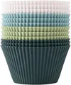 Produktbild: Lesipee Cupcake-Formen, Muffinformen aus Silikon Backform Standard Silikonformen für Muffins 4 Farben, 12er-Set Wiederverwendbare BPA-frei für Kuchen und Pudding, Oster-Muffinformen (12er-Set)