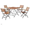 Produktbild: Merxx Schlossgarten Set 5tlg.. Tisch 90x90. Klappsessel