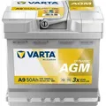 Produktbild: VARTA A9 Dynamic AGM 12V 50Ah 540A Autobatterie Start-Stop 550 901 054