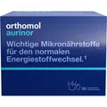Produktbild: Orthomol Aurinor - unterstützt den Energiestoffwechsel - mit Omega-3-Fettsäuren, Vitamin C, Magnesium und Zink - Granulat/Kapseln, 30 St. Tagespo...