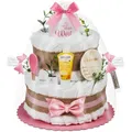 Produktbild: Timfanie® Windeltorte | Boho Baby-Cake | rosa | 0-8 Monate