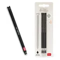 Produktbild: Legami - Set mit 1 Gel-Radierstift und 3 Minen, Katzenmotiv, Kugel am Ende zum Entfernen der Tinte - Schwarze Tinte Thermosensitive Tintenspitze Durchmesser 0,7 mm