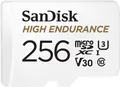 Produktbild: SanDisk High Endurance - Flash-Speicherkarte (microSDXC-an-SD-Adapter inbegriffen) - 256GB - Video Class V30 / UHS-I U3 / Class10 - microSDXC UHS-I (SDSQQNR-256G-GN6IA)