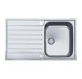 Produktbild: FRANKE Edelstahlspüle Argos AGX 211 Edelstahl, Druckknopfventil, 86/51 cm