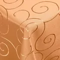 Produktbild: Kringel/Circle Tafeldecke Form, Größe & Farbe wählbar- Eckig 130 x 260 cm - Terrakotta Damast Tischdecke