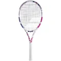 Produktbild: Babolat - Evo Aero Pink Tennisschläger Besaitet für Erwachsene - Kraft & Komfort - Aerodynamischer Spin Alpha Rahmen mit Evo 4 Feel & Woofer Technologie - Syntec Evo Grip 1 - Französische Marke - Pink